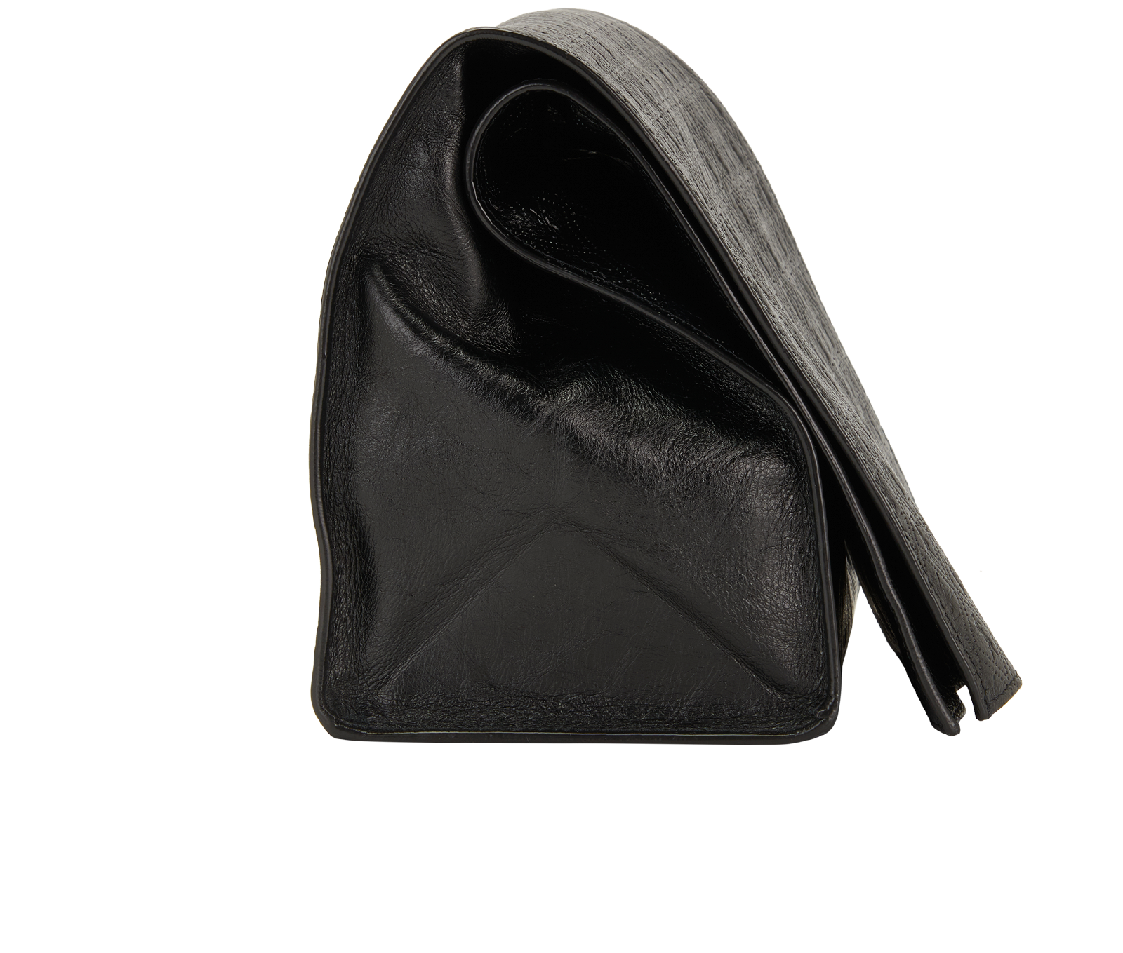Deli Paper Bag, &pound;410, Handbags, Black, Leather, Side view